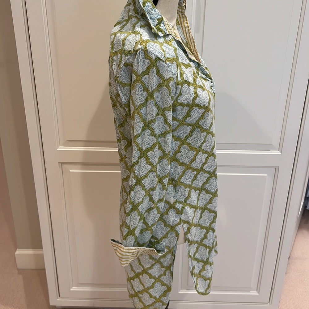 Roller Rabbit Tunic - Button Placket And Contrast… - image 5